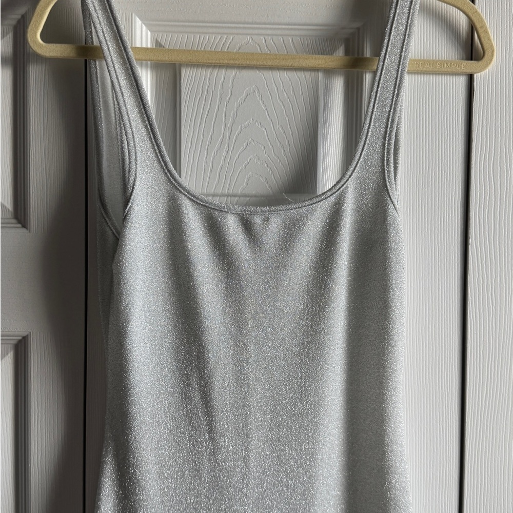 Silver Dress Simple yet dressy, never worn, Medium - Picture 2 of 7